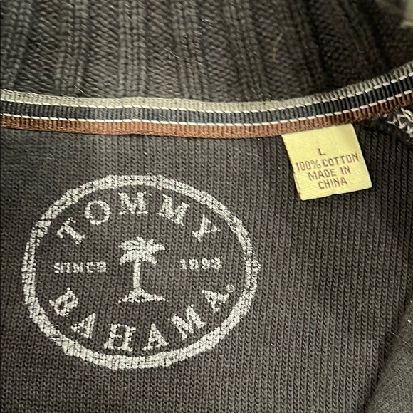 Mens Tommy Bahama Quartet Zip Up Sweater with Contrast Stitching - Picture 2 of 9